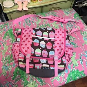 Garnet Hill Cupcake Messenger Bag Tote Kids carry it all bag